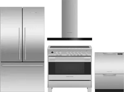 4 Piece Package Includes Refrigerator, Range, Hood And Dishwasher